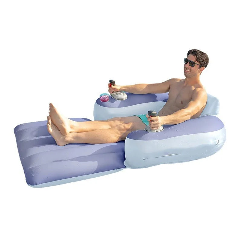Addotron Adult Inflatable Water Electric Seat Recliner Floating Boat PVC Material 140Cm