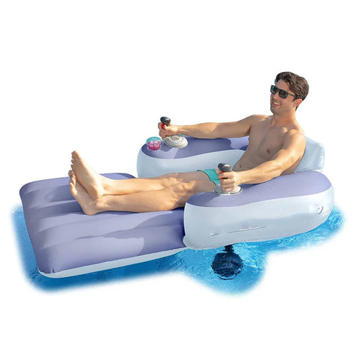 Addotron Adult Inflatable Water Electric Seat Recliner Floating Boat PVC Material 140Cm