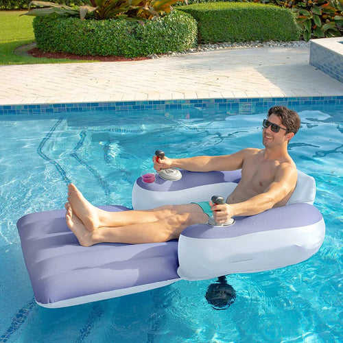 Addotron Adult Inflatable Water Electric Seat Recliner Floating Boat PVC Material 140Cm