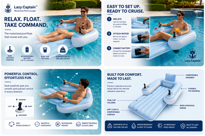 lazy-captain-motorized-pool-float-complete-overview